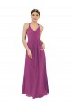 Vendeurs de Baie sauvage Fourreau Col V Mousseline Longue Robes demoiselle d'honneur
