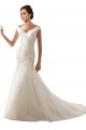 Vendeurs de Blanc Fourreau Épaule Dénudée Tulle Robes de mariée
