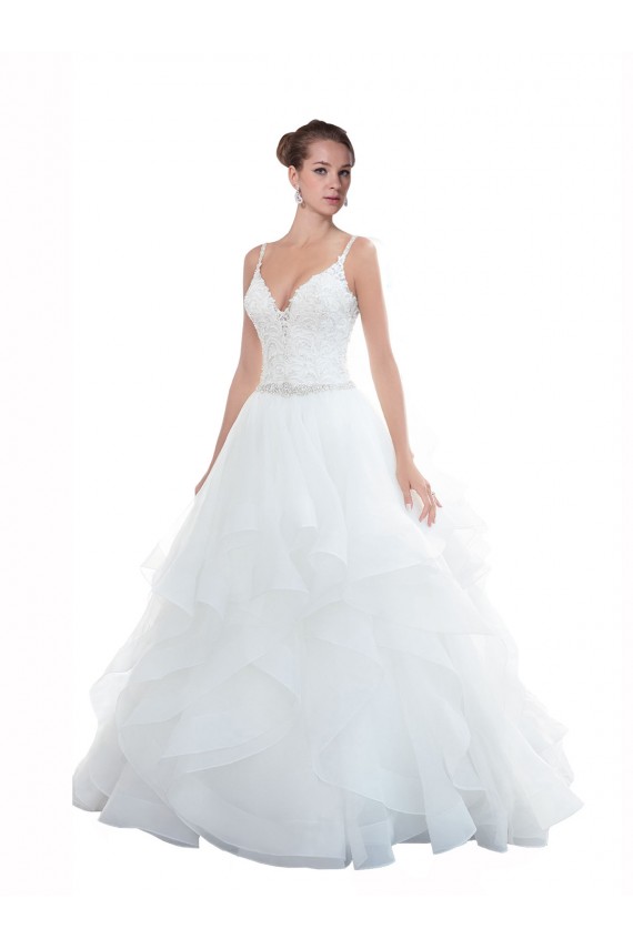 Vendeurs de Blanc Princesse Bretelles spaghetti Tulle Plage Robes de mariée