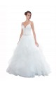Vendeurs de Blanc Princesse Bretelles spaghetti Tulle Plage Robes de mariée