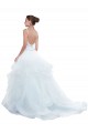 Vendeurs de Blanc Princesse Bretelles spaghetti Tulle Plage Robes de mariée