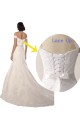 Vendeurs de Blanc Sirène Épaule Dénudée Dentelle Plage Robes de mariée