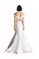 Vendeurs de Blanc Sirène Épaule Dénudée Satiné Plage Robes de mariée
