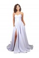 Vendeurs de Blanc Trapèze Crêpe Stretch Simple Plage Robes de mariée