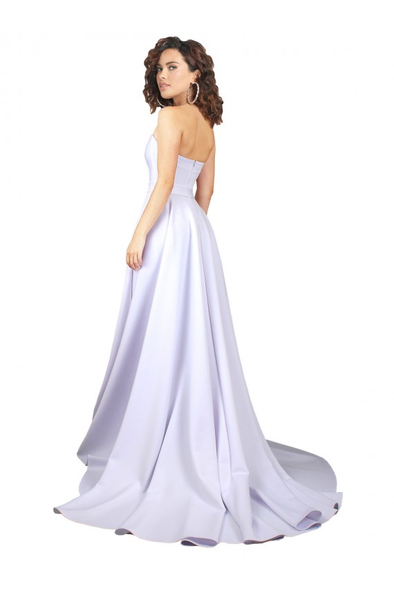 Vendeurs de Blanc Trapèze Crêpe Stretch Simple Plage Robes de mariée