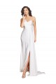 Vendeurs de Blanc Trapèze Satiné Soyeux Robes de mariée