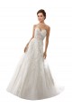 Vendeurs de Blanc Trapèze Tulle Dentelle Robes de mariée