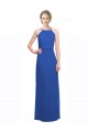 Vendeurs de Bleu 135 Trapèze Bretelles spaghetti Mousseline Longue Robes demoiselle d'honneur