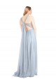 Vendeurs de Bleu ciel clair Trapèze Bretelles spaghetti Tulle Longue Robes demoiselle d'honneur