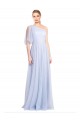 Vendeurs de Bleu ciel clair Trapèze Tulle Longue Robes demoiselle d'honneur