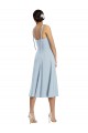 Vendeurs de Bleu ciel clair Trapèze midi Crêpe Stretch Courte Robes demoiselle d'honneur / Robes de bal / Robes de cocktail