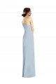 Vendeurs de Bleu ciel clair Trompette Épaule Dénudée Crêpe Stretch Longue Formelles Robes demoiselle d'honneur / Robes de soirée / Robes de bal