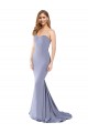 Vendeurs de Bleu fumée Sirène Sans bretelle Crêpe Stretch Longue Formelles Robes demoiselle d'honneur / Robes de soirée / Robes de bal