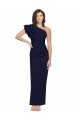 Vendeurs de Bleu marine foncé Fourreau Crêpe Stretch Longue Formelles Robes demoiselle d'honneur / Robes de soirée / Robes de bal