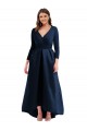 Vendeurs de Bleu marine foncé Princesse Col V Spandex Longue Asymétrique Formelles Robes demoiselle d'honneur / Robes de soirée / Robes de bal