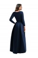 Vendeurs de Bleu marine foncé Princesse Col V Spandex Longue Asymétrique Formelles Robes demoiselle d'honneur / Robes de soirée / Robes de bal