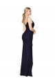 Vendeurs de Bleu marine foncé Sirène Bretelles spaghetti Mousseline Longue Formelles Robes demoiselle d'honneur / Robes de soirée / Robes de bal