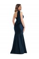Vendeurs de Bleu marine foncé Sirène Licou Satiné Soyeux Longue Formelles Robes demoiselle d'honneur / Robes de soirée / Robes de bal
