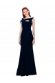 Vendeurs de Bleu marine foncé Sirène Épaule Dénudée Crêpe Stretch Longue Formelles Robes demoiselle d'honneur / Robes de soirée / Robes de bal