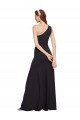 Vendeurs de Bleu marine foncé Trapèze Crêpe Stretch Longue Formelles Robes demoiselle d'honneur / Robes de soirée / Robes de bal