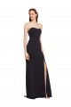 Vendeurs de Bleu marine foncé Trapèze Sans bretelle Crêpe Stretch Longue Formelles Robes demoiselle d'honneur / Robes de soirée / Robes de bal