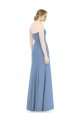 Vendeurs de Bleu poussiéreux Sirène Sans bretelle Mousseline Longue Robes demoiselle d'honneur
