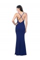 Vendeurs de Bleu roi Fourreau Col V Crêpe Stretch Longue Formelles Robes demoiselle d'honneur / Robes de soirée / Robes de bal