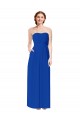 Vendeurs de Bleu roi Fourreau Mousseline Longue Robes demoiselle d'honneur