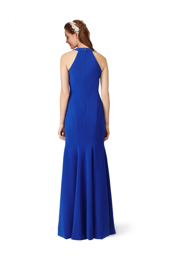 Vendeurs de Bleu roi Sirène Col V Crêpe Stretch Longue Formelles Robes demoiselle d'honneur / Robes de soirée / Robes de bal
