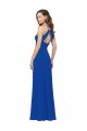 Vendeurs de Bleu roi Trapèze Bretelles spaghetti Col V Mousseline Longue Robes demoiselle d'honneur