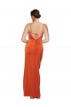 Vendeurs de Rust Fourreau Bretelles spaghetti Balayage train Satiné Stretch Longue Formelles Robes demoiselle d'honneur / Robes de soirée / Robes de bal
