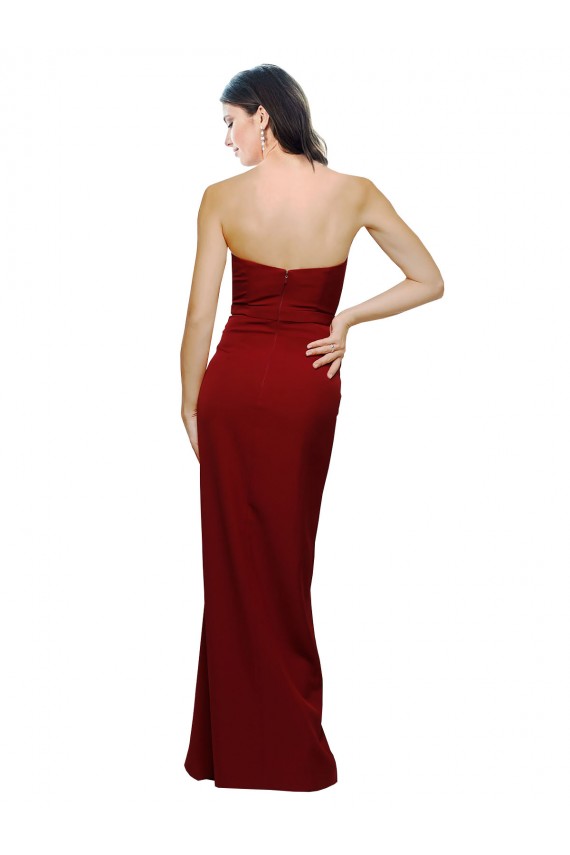 Vendeurs de Bordeaux Fourreau Crêpe Stretch Longue Formelles Robes demoiselle d'honneur / Robes de soirée / Robes de bal
