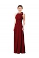 Vendeurs de Bordeaux Fourreau Licou Mousseline Longue Robes demoiselle d'honneur