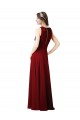 Vendeurs de Bordeaux Fourreau Licou Mousseline Longue Robes demoiselle d'honneur