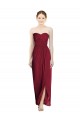 Vendeurs de Bordeaux Fourreau Mousseline Longue Robes demoiselle d'honneur