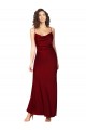 Vendeurs de Bordeaux Fourreau Satiné Soyeux Longue Formelles Robes demoiselle d'honneur / Robes de soirée / Robes de bal