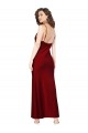 Vendeurs de Bordeaux Fourreau Satiné Soyeux Longue Formelles Robes demoiselle d'honneur / Robes de soirée / Robes de bal