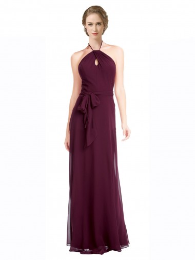 Vendeurs de Bordeaux Trapèze Bretelles spaghetti Mousseline Longue Robes demoiselle d'honneur