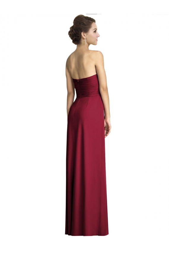 Vendeurs de Bordeaux Trapèze Mousseline Longue Robes demoiselle d'honneur