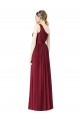 Vendeurs de Bordeaux Trapèze Mousseline Longue Robes demoiselle d'honneur