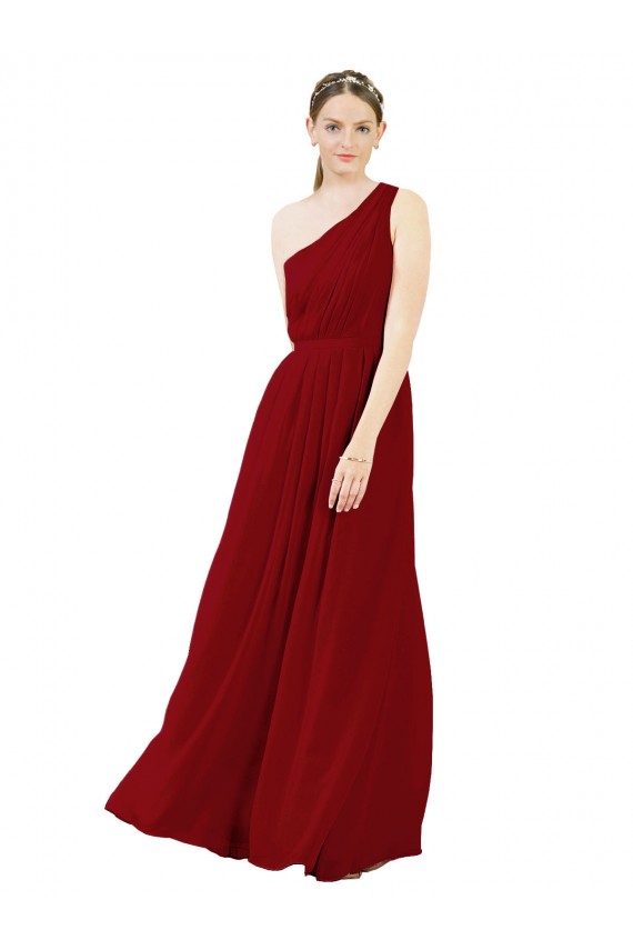 Vendeurs de Bordeaux Trapèze Mousseline Longue Robes demoiselle d'honneur