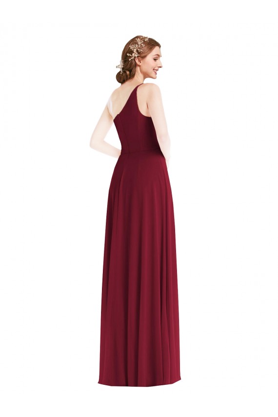 Vendeurs de Bordeaux Trapèze Mousseline Longue Robes demoiselle d'honneur