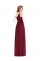 Vendeurs de Bordeaux Trapèze Mousseline Longue Robes demoiselle d'honneur