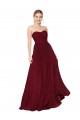 Vendeurs de Bordeaux Trapèze Sans bretelle Mousseline Longue Formelles Robes demoiselle d'honneur / Robes de soirée / Robes de bal