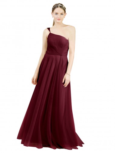 Vendeurs de Bordeaux Trapèze Tulle Longue Robes demoiselle d'honneur