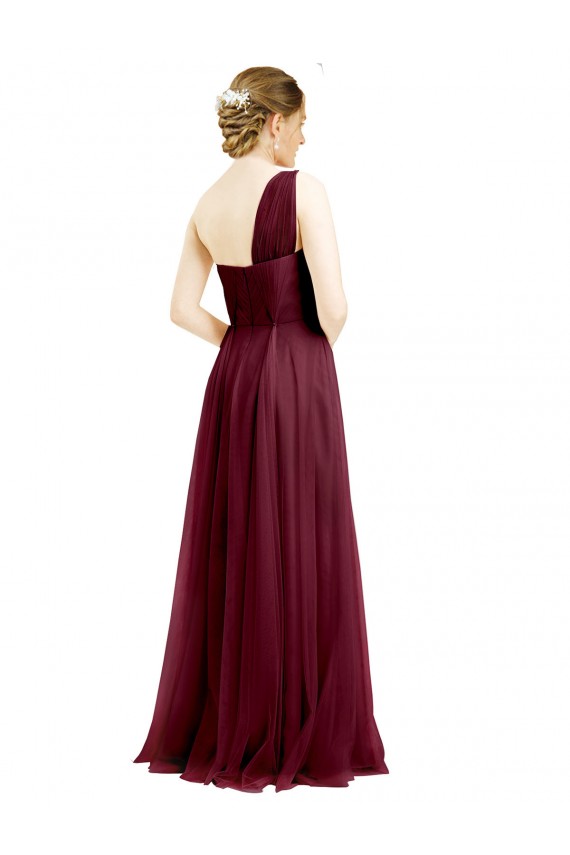 Vendeurs de Bordeaux Trapèze Tulle Longue Robes demoiselle d'honneur