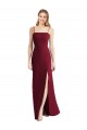 Vendeurs de Bordeaux Trompette Bretelles spaghetti Mousseline Longue Robes demoiselle d'honneur
