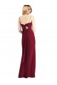 Vendeurs de Bordeaux Trompette Bretelles spaghetti Mousseline Longue Robes demoiselle d'honneur