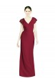 Vendeurs de Bordeaux Trompette Col V Mousseline Longue Robes demoiselle d'honneur