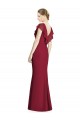 Vendeurs de Bordeaux Trompette Col V Mousseline Longue Robes demoiselle d'honneur